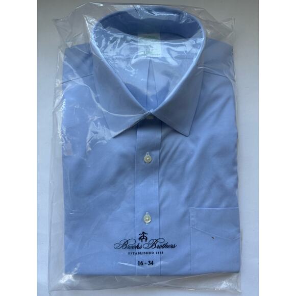 NWT Brooks Brothers Stretch Non-Iron Pinpoint Oxford Ansley Collar Shirt - Picture 5 of 8